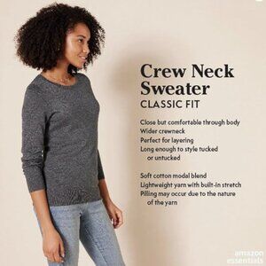 NWOT Amazon Essentials Women's Lightweight Crewneck Burgundy Sweater XS